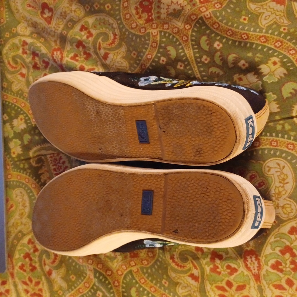 Keds Rifle Paper Co 7.5 7 1/2 black loafers flats shoes - Picture 4 of 5